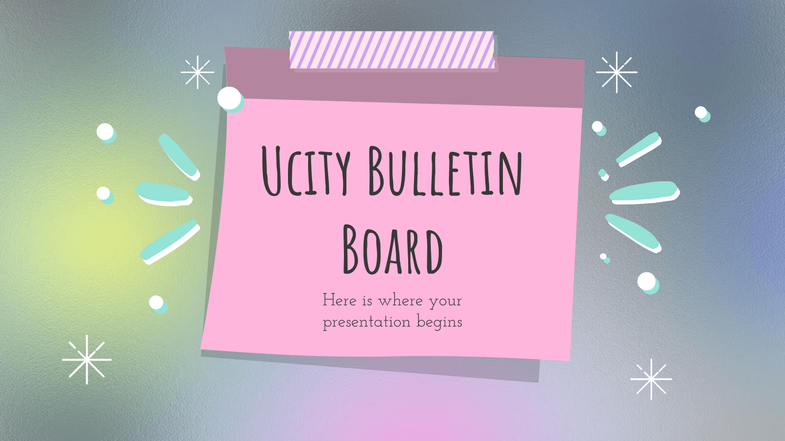 Ucity公告板PowerPoint模板